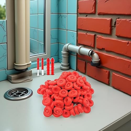 Image of 10Pcs Red Caulk Cap, Saver Cap for Sealing and Preserving Open Caulking Tube, Universal Fit Tube Latex Sealing Caps Adhesive Caulk