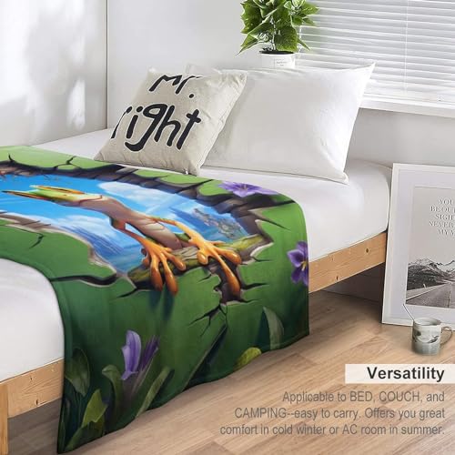Couverture grenouille lavable en machine, plaid chaud contre le froid