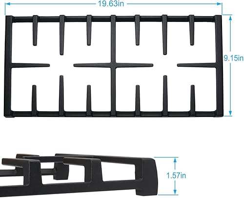 Miniatura 4 de Siwdoy WB31X27150 - Rejilla para quemador de superficie, rejilla central compatible con estufa GE, sustituye a WB31X24737, estante de hierro fundido