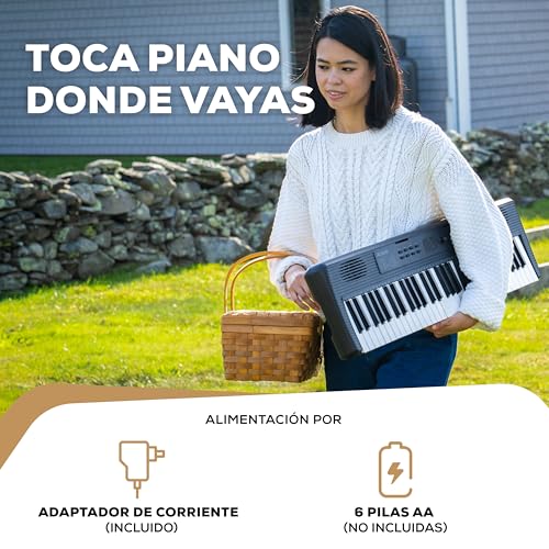 Alesis Melody 61 Teclado Piano Eléctrico para Principiantes con 61 teclas, Altavoces, Soporte, Banqueta, Auriculares, 300 sonidos y Lecciones de música con Accesorios, Nuevo Modelo - imagen 9