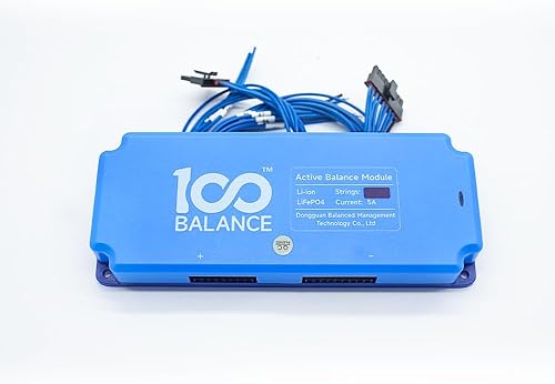 Equalizador activo de batería 100Balance 5A 14S para Lifepo4 o NCM Li-ion Li-Ion Batería Grupo BMS Transferencia de Energía Junta con ABS Azul (14S)