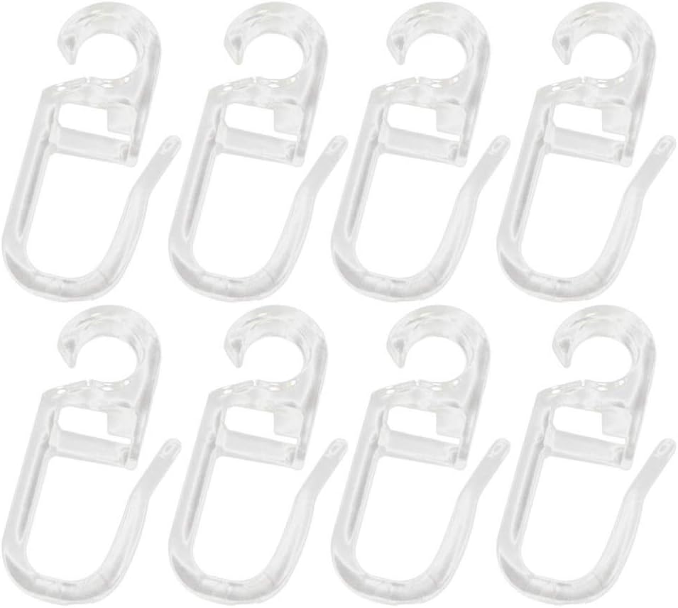 DOITOOL Shower Curtain Clips 50pcs Clear Plastic Curtain