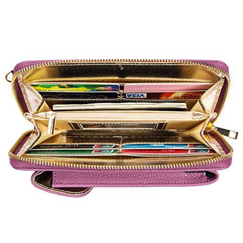 Heaye Wristlet Cell Phone Wallet Purse Small Cross Body Bags for Women Coin Card Organizer - Thumbnail 3