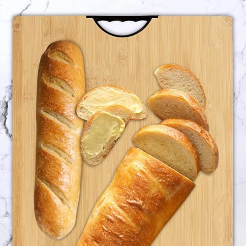 Image of HOKIPO Bamboo Wooden Jumbo Chopping Cutting Board for Kitchen - 60x40 cm (NEW-AR-3789)