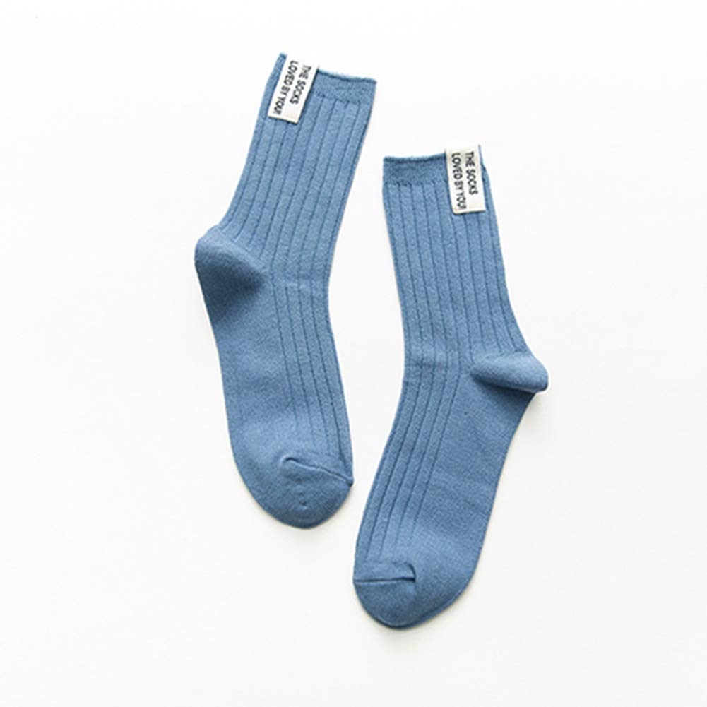 10 pares de calcetines de algodón para mujer, supertranspirables, monocolor, rayas verticales, 10 colores