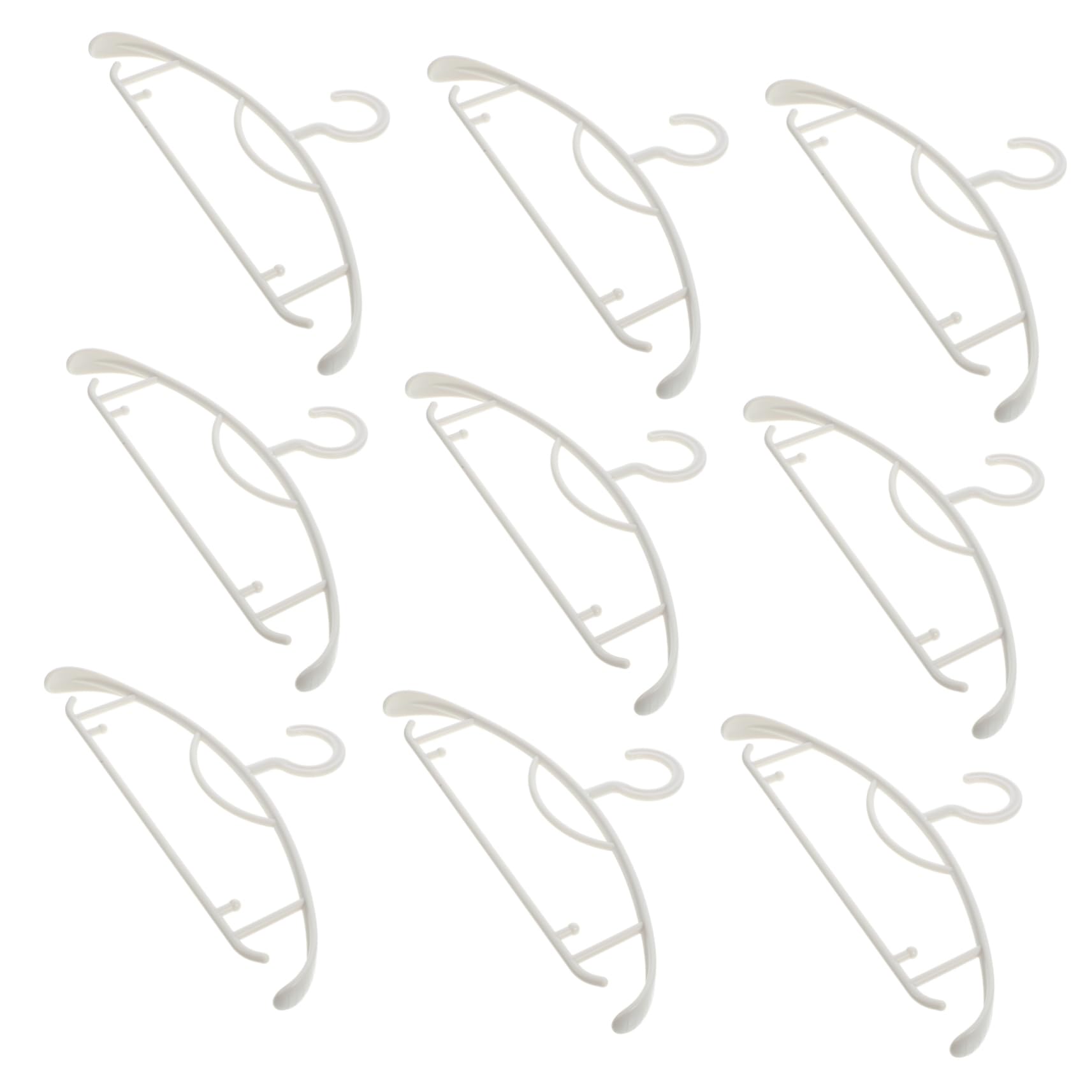 Set 10 Appendini in Plastica Antiscivolo per Abiti Spalle Larghe, Design Salvaspazio e Tatto Confortevole, per Maglioni e Vestiti