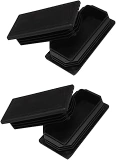 1 3/5" X 3 3/20" Rectangle Tubing Plugs Plastic Hole Plugs, Push-in Caps, 40 mm x 80 mm End Plug Glide Insert, Rectangle Caps for Fence, Pipe Post, Chair Legs and Furniture (4 Pack)