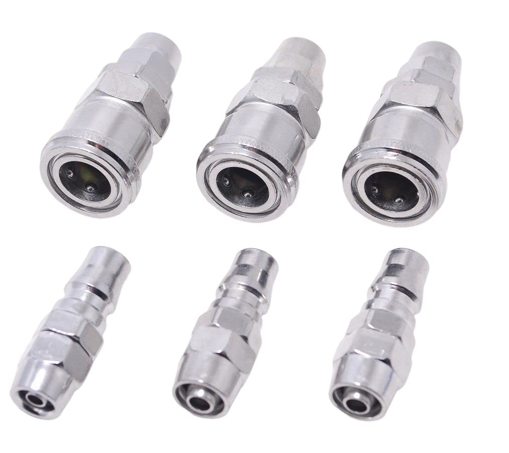 キシューンバルブ【5点セット】エアーホース カプラー ソケット90°エルボ仕様 キシューンバルブ【5点セット】エアーホース カプラー ソケット90