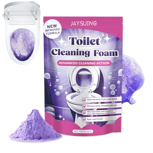 Limpiador de inodoro, espuma de limpieza para inodoro, extrafuerte, limpiador de espuma de inodoro, eliminador de cal, limpiador de baño fuerte para brillo, elimina las manchas en 20 minutos