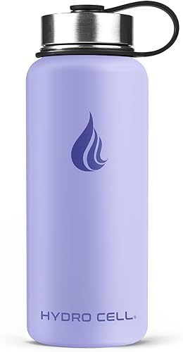 Miniatura 3 de HYDRO CELL Botella de agua aislada de acero inoxidable con pajilla, para bebidas frías y calientes, frasco de metal al vacío con tapa de rosca y