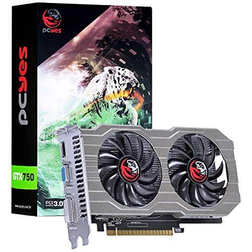 PLACA DE VIDEO NVIDIA GEFORCE GTX 750 2GB GDDR5 128 BITS DUAL-FAN - FULL SIZE - PA750DR5128DF - PCYES, 107330