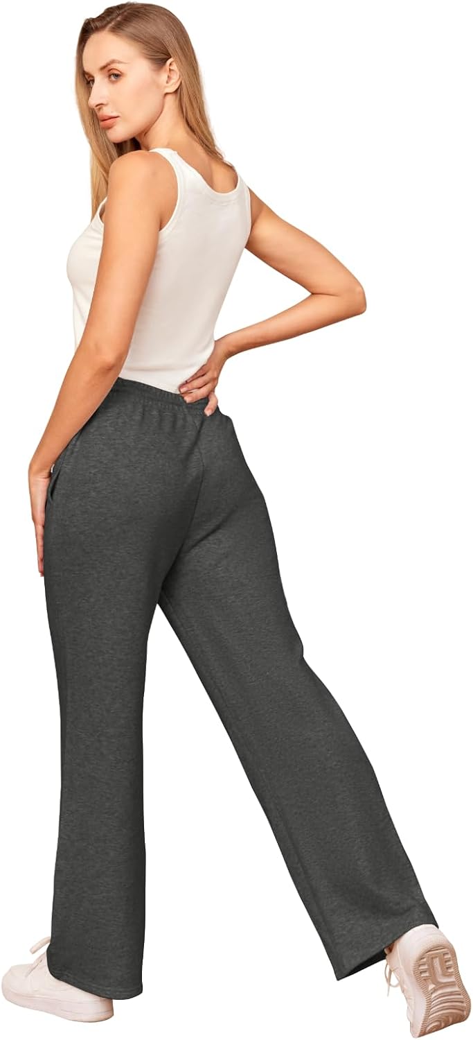 Womens Sweatpants Cotton Lounge Pants Wide Leg Drawstring Joggers Fall Athletic Outfits with Pockets 2025 - Image 2