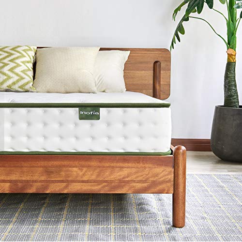 Inofia Mattress,22cm Hybrid Innerspring Mattress in a Box,9 Zoned Support Mattress Gives Advanced Pressure Point Relief,the HOPE Collection(King(150x200x22cm))