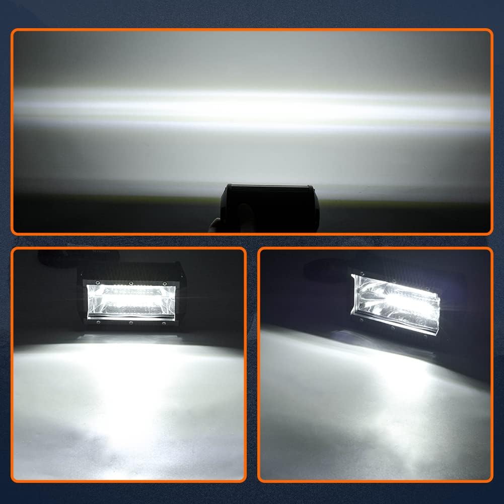 KATUR 5Inch 72W LED Light Bar Spot Beam 10800LLM Offroad Fog Lights LED Driving Work Lamp Compatible with Truck Pickup Jeep SUV ATV Utv 12V 24V Car Daytime Running Driving Lights Waterproof 2-Pack : Automotive