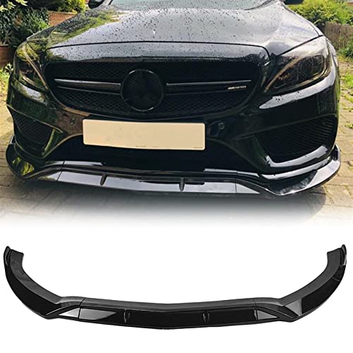 Aileron avant noir brillant pour Classe C W205 Sport spoiler de luxe