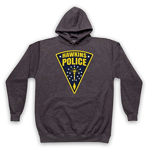 Sweat a capuche Stranger Hawkins Police Badge Logo Sci Fi TV