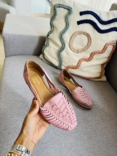 Image of Macarena Collection Leather Sandals for Women | Handmade Mexican Huarache | Woven Slip-On Shoes with Cushioned Insole | Artisan Crafted Genuine Leather