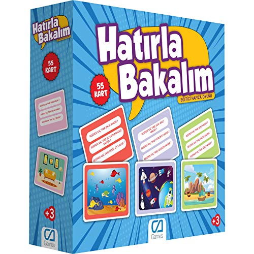 3+ yaş için renkli eğitici hafıza oyunu Hatırla Bakalım