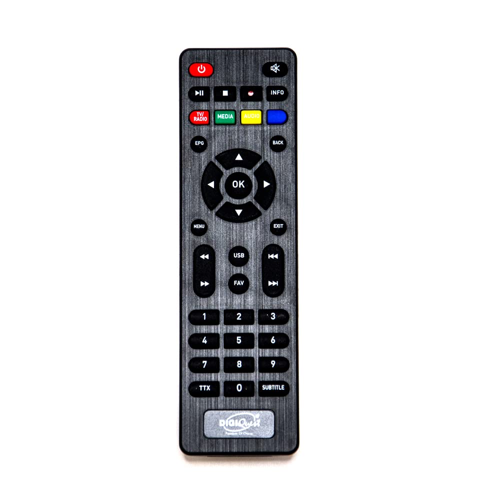 Digiquest MDD Mini Decoder Digitale Terrestre DVB-T2 HEVC Full HD, Media Player USB, Display con Orologio, Compatto e Facile da Installare, Nero