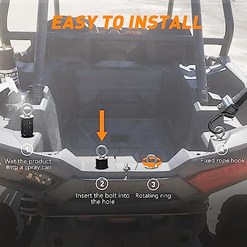 Quickwolf Âncoras de amarração RZR Sportsman Âncoras de cama compatíveis com Polaris RZR 1000 900 80