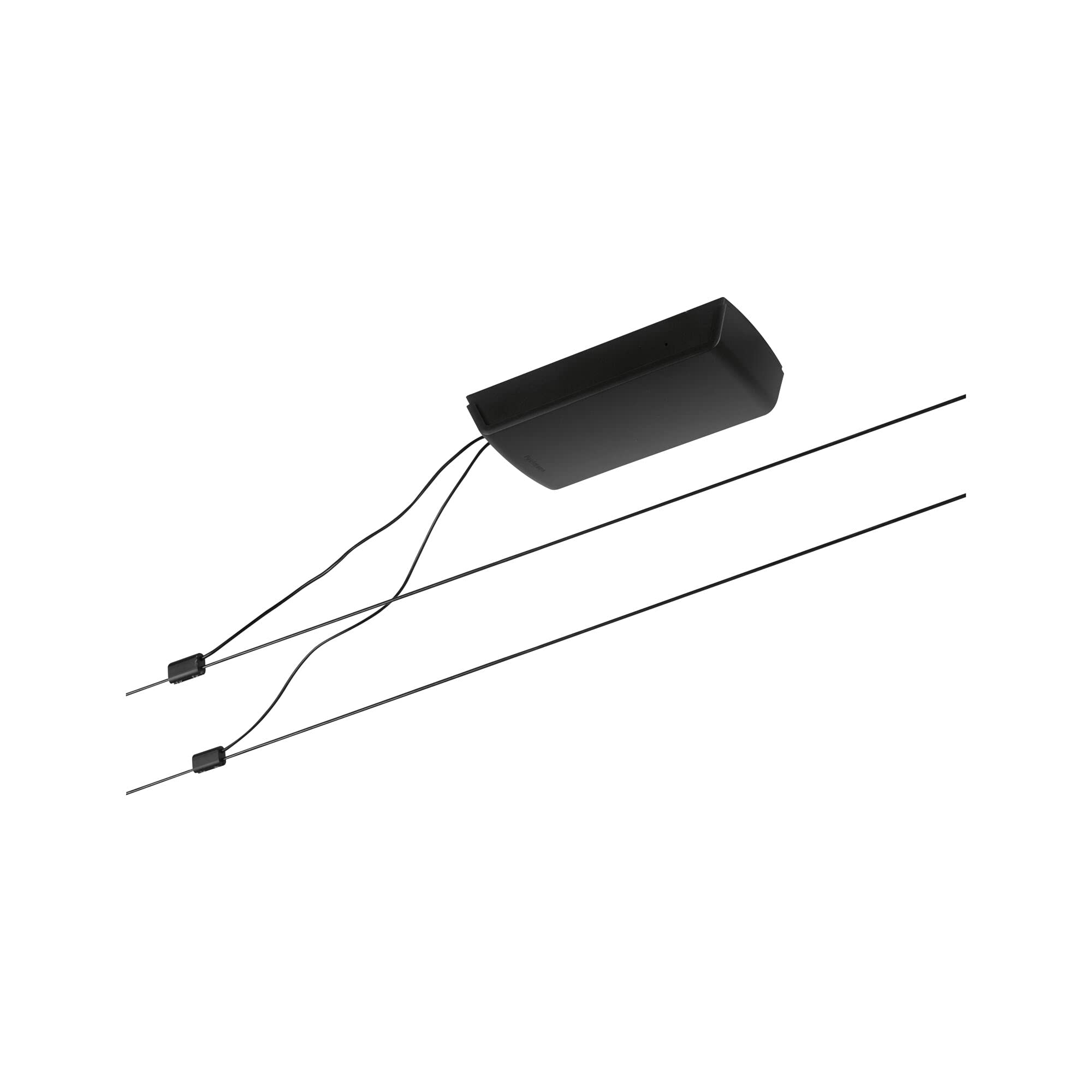 Paulmann 94496 CorDuo Funsytem Basic Set DC max. 60 Watt espandibile, nero opaco, fune metallica in plastica, sistema di funi metalliche, senza lampadine