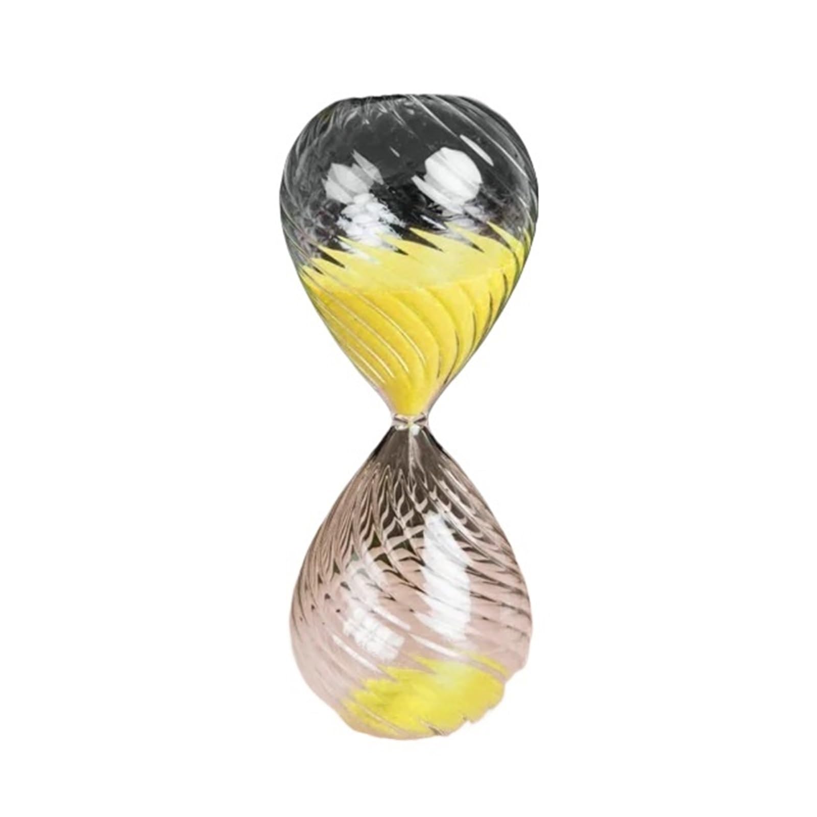 Hourglass Sand, Hourglass Sand Timer 2pcs Multicolor Glass 15-30min(Yellow,30min)