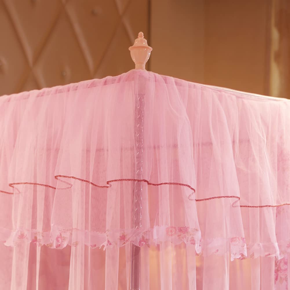 Rideaux de lit à Quatre,Rideaux de lit à baldaquin pour Adultes - Filet drapé, Rideau à baldaquin, Filet de lit pour Filles et Adultes, décoration de Chambre