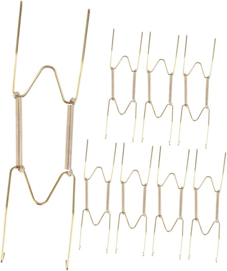 Zerodeko 8pcs Wall Plate Holder Hooks, Invisible Steel Display Hangers Xmas