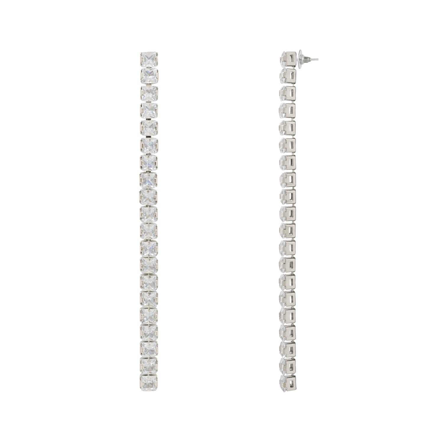 Sparkling CZ & American Diamond Tassel Earrings (E3117S)