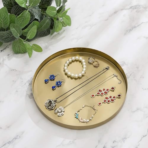 Mygift KIT2307BAS Brushed Brass Metal Decorative Tray thumb #5