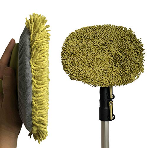 DocaPole 5-12 Foot Wall Duster Extension Pole | Chenille Microfiber Cleaning Head | For Use by Hand  - //coolthings.us