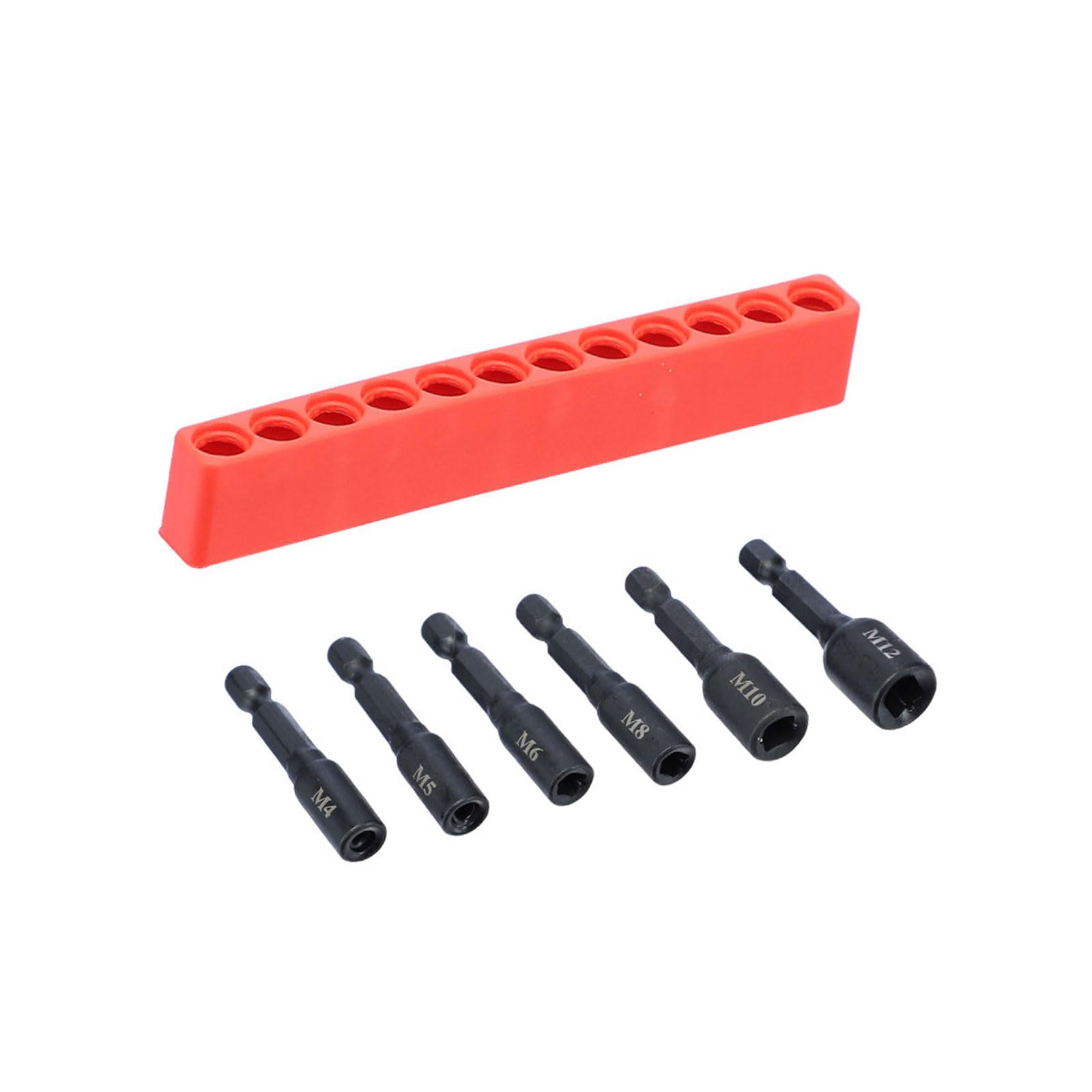 8Pcs High Strength Screw Tap Socket Adapter Extension 1 / 4Inch Hexagonal Shank Tap Die Socket Adapter Replacement Easy Installation Port Set