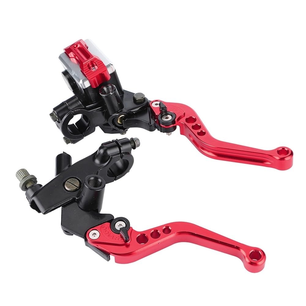 Prsdfg Red Brake Clutch Levers Handle 1 Pair 7/8Inch Motorcycle Brake Master Cylinder Reservoir Levers Universal Handlebar Accessories ﻿