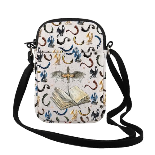 TSOTMO Storm Book Merch Fantasy Book Lover Gift Crossbody Bag Dragon Rider Bookish Gift for Women