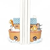Roman Exclusive Noah's Ark Bookends Showing All The Animals on Board The Ark, 6.5-Inch Tall, Set of 2