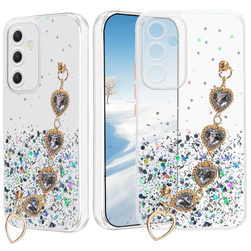 Coque Samsung A15 5G antichoc haut de gamme en silicone cristal aux reflets roses