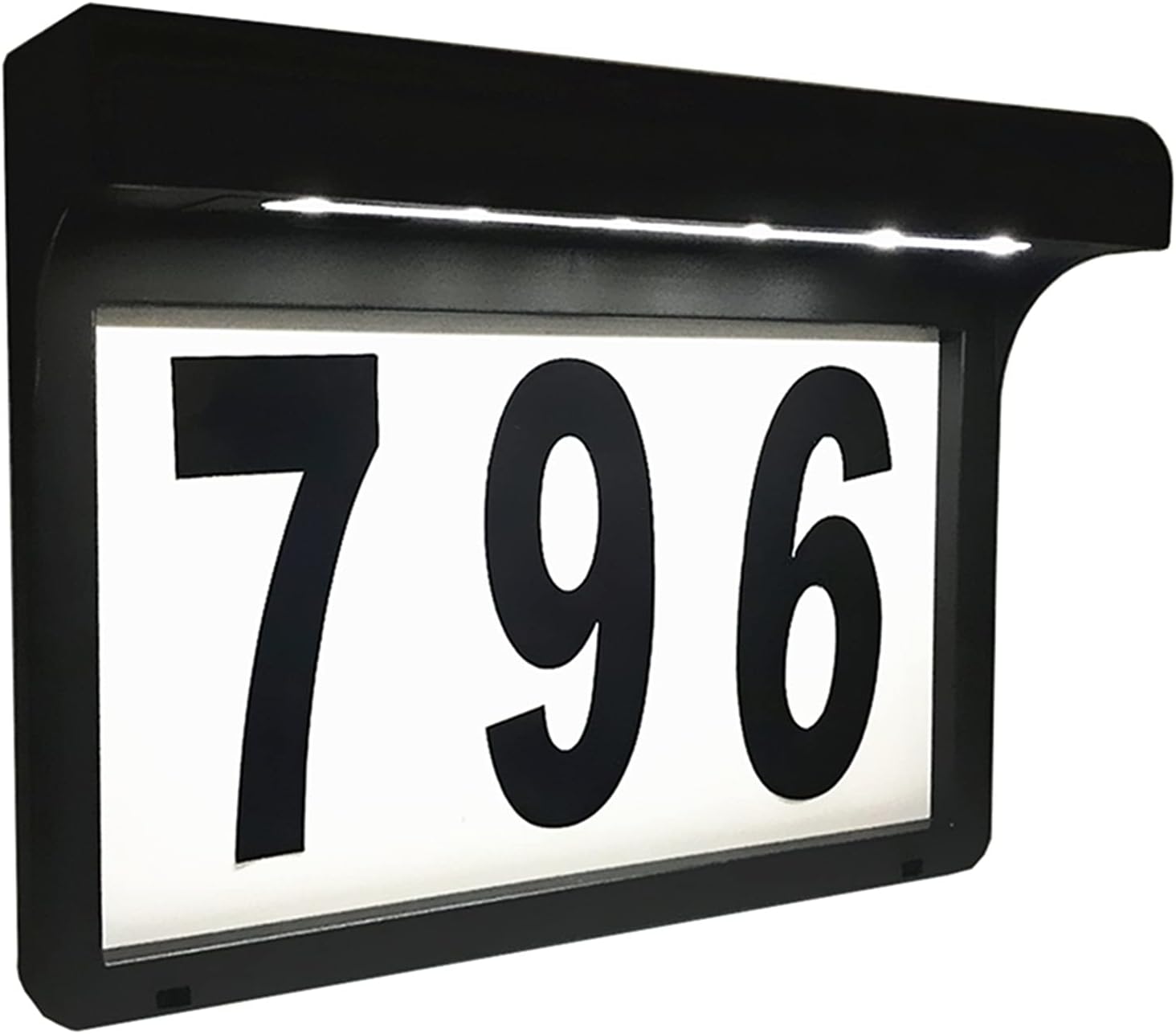 Wall lamp LED Solar Light Outdoor Wall Light House Number Light Address Sign Illuminate for Home Garden Door Plate Wall Lamp (Emitting Color : White)