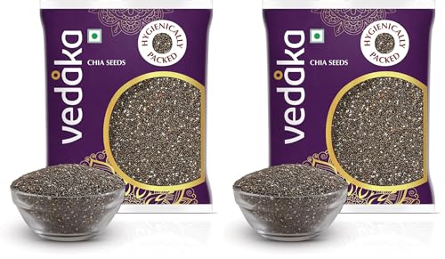 Image of Amazon Brand - Vedaka Premium Raw Chia Seeds | 200 Gram | Calcium And Protein Rich Seeds (Pack of 2)
