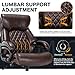 Big and Tall Office Chair for Heavy People, 500LBS High Back Extra Wide Heavy Duty Executive Office Chair Comfortable for Home Office, Large Computer Desk Chair with Adjustable Lumbar Support Brown