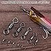 Alwonder 80-Pack Fishing Barrel Swivels Saltwater Swivels Fishing Tackle Rolling Swivel Offshore Tackle Flounder Shark Hablibut Rigs Swivel Lures Leaders Line Connectors 2/0