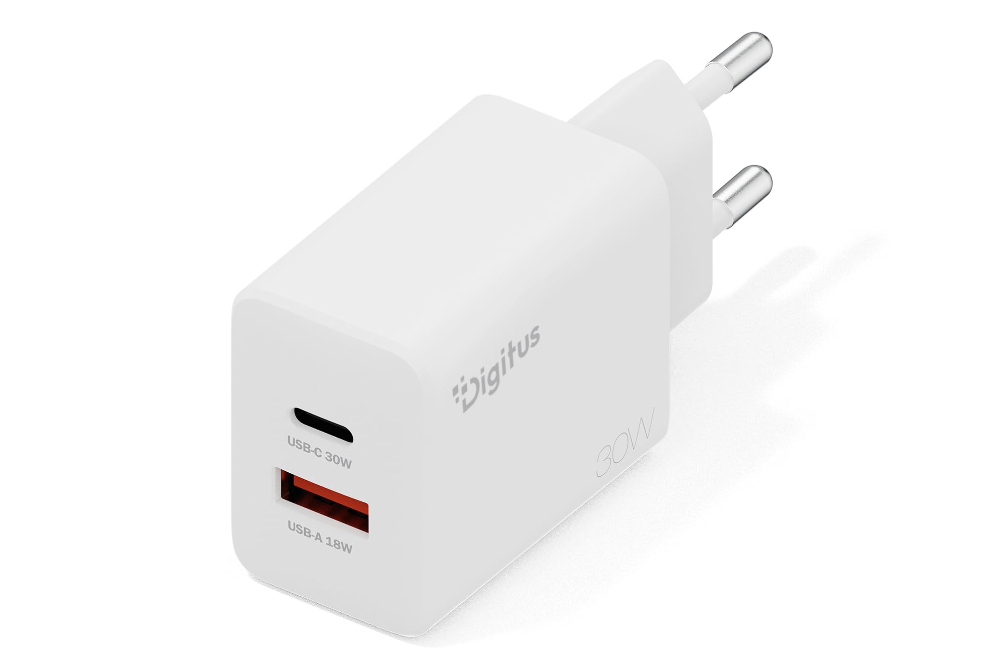 Digitus Chargeur USB-C GaN II – 30 W – 1x USB-C, 1x Type-A – 2 Ports
