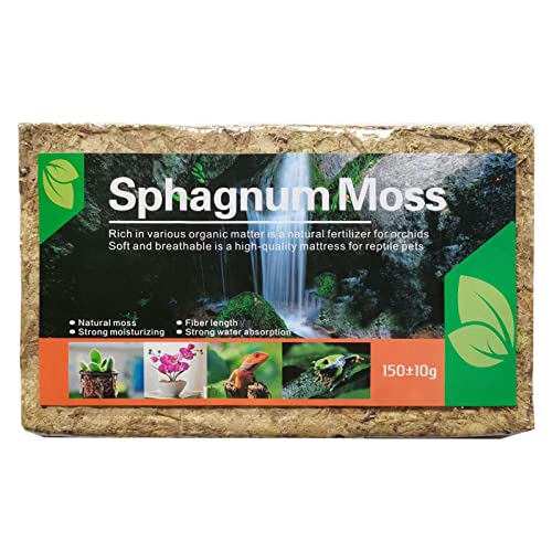 SYNYEY Natürliches Torfmoos, Natürliche Sphagnum-Moos-Erde-Mischung, Natürliche Orchideen-Topfmischung, perfekt zum Bewurzeln von Pflanzen und Stecklingen