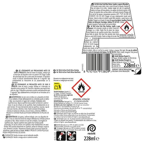 Miniatura 3 de Air Wick Active Fresh Spray Automatico Sin Aerosol - Ambientador Para Casa Con Aroma A Brisa Marina - Pack De 3 Recambios 228mlx3