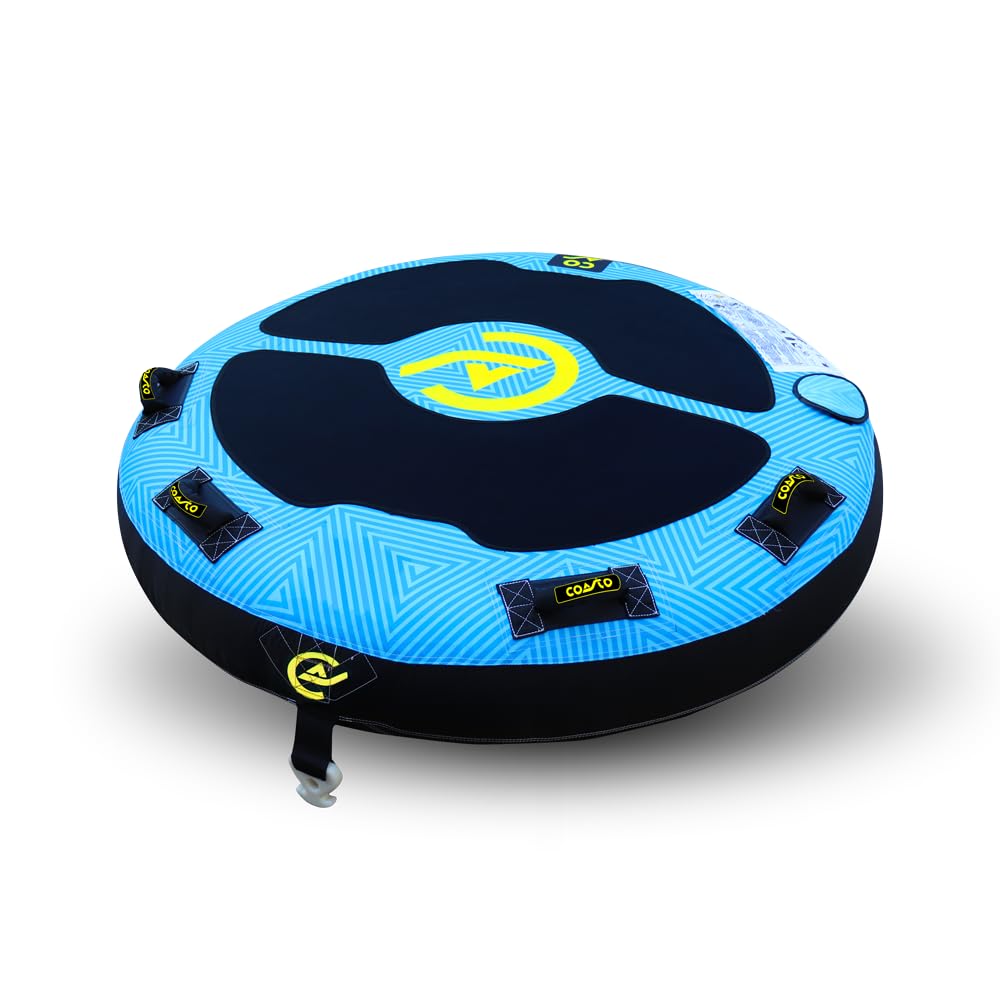Boya remolcada Maroa COASTO - PB-CBMAROA2 - para 2 Personas - Forma: Redonda - Diámetro: 60" (152cm) Capacidad: 2 Personas Construcción: PVC 26G + Nylon 420D Bolsa de Transporte incluida