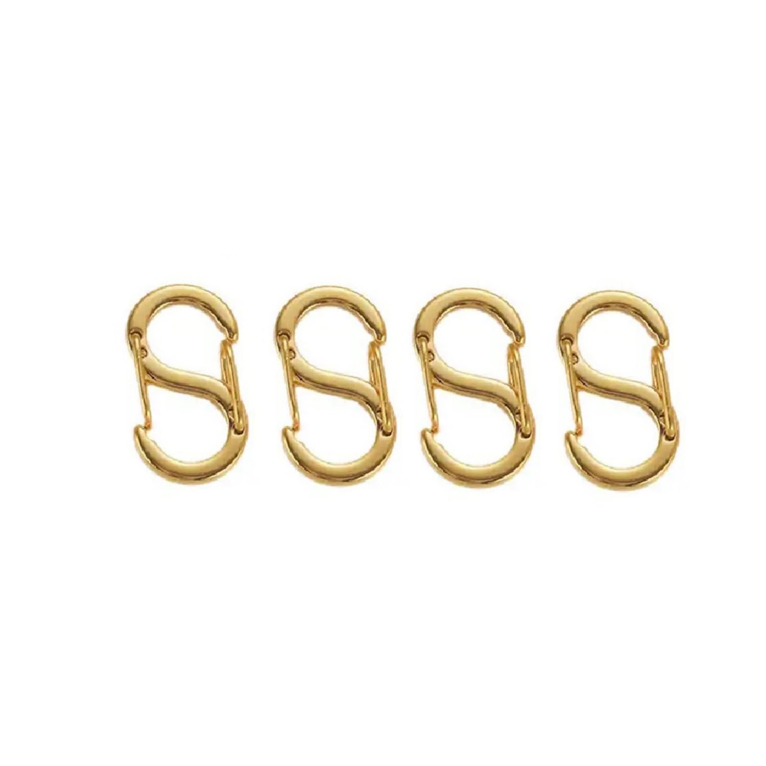 Amazon.co.jp: SowKow 極小 カラビナ 留め具 4個セット ゴールド S字