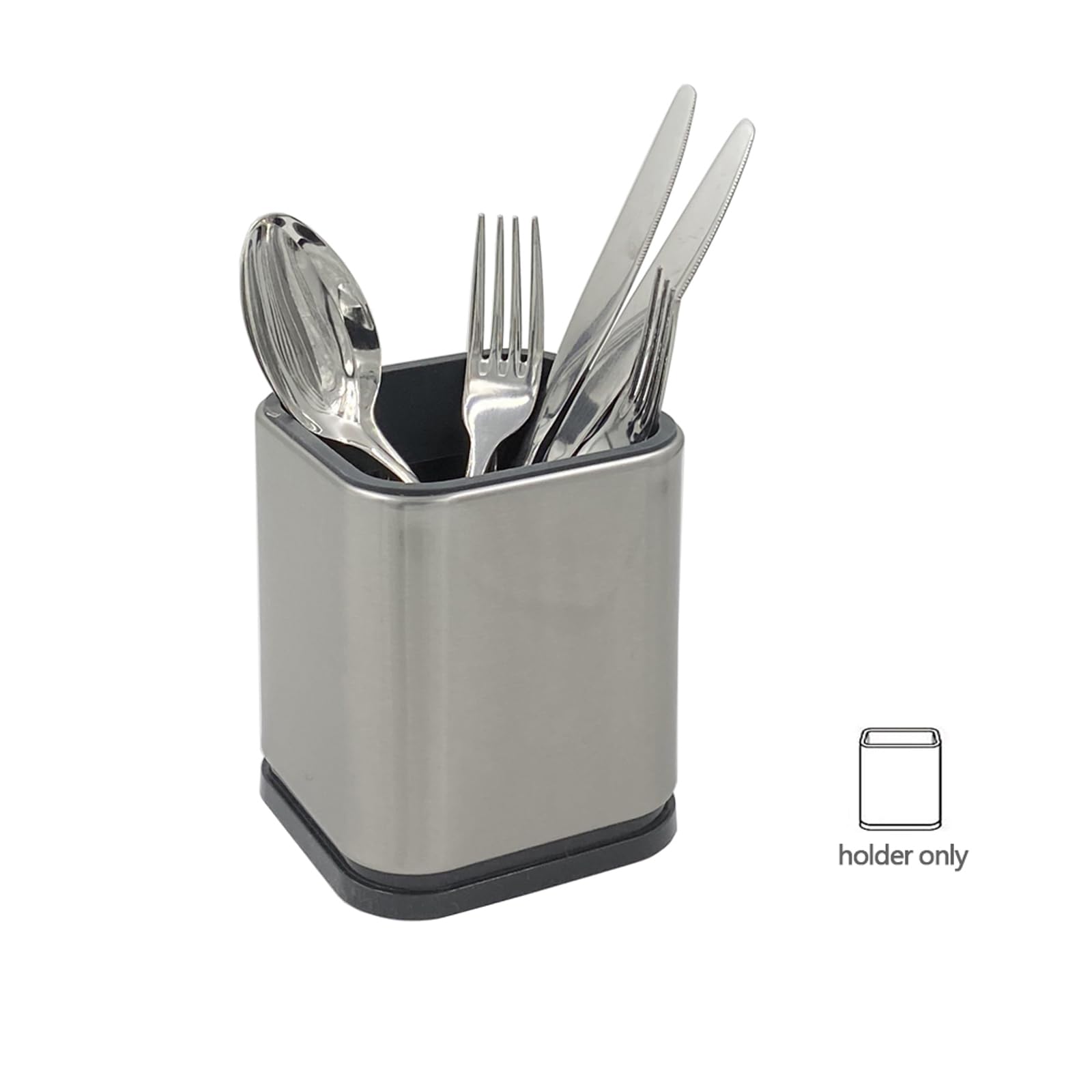 Soporte para cubiertos de acero inoxidable pequeño utensilio - 4.6 alto 3
