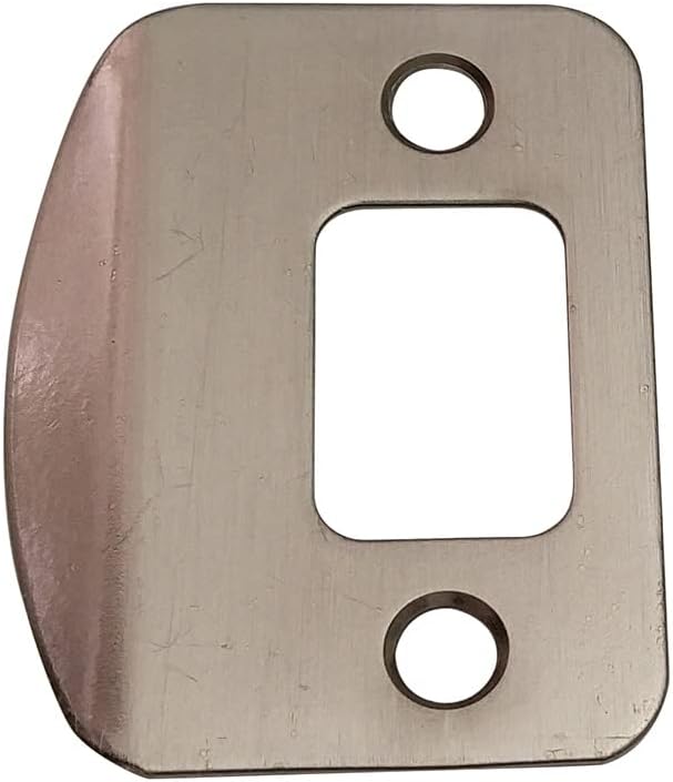 Design House 999250 Full Lip Round Corner Deadbolt Strike Plate Satin Nickel