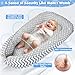 KISS GOLD Baby Lounger - Breathable Soft Cotton Cover Baby Lounger Nest, Babies Essentials Gifts, Portable Lounger for Baby Tummy Time Floor Playing Seated Support for Home and Travel