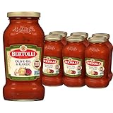 Bertolli Pasta Sauce with Olive Oil and Garlic, Spaghetti Tomato Sauce, 24 oz (Pack of 6)
