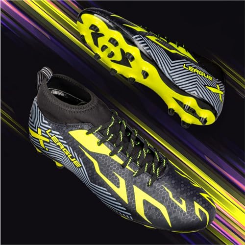 Vector X League Football/Soccer Shoe/Studs with Rib Ankle for Men 2 51L3OqF9aDL